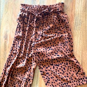 Wide leg casual dress pants